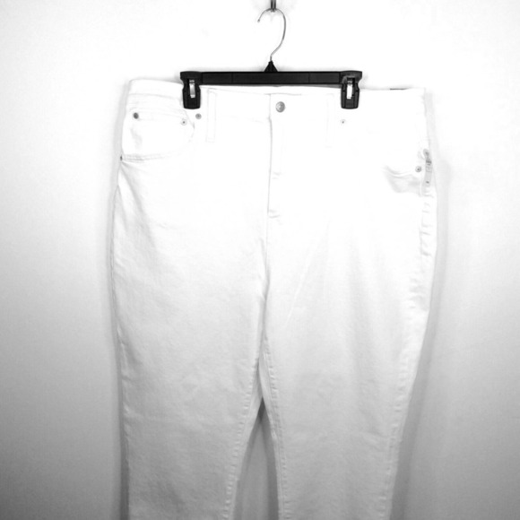 NEW Madewell High Rise Slim Boyjean in Tile White 34 - Picture 2 of 9